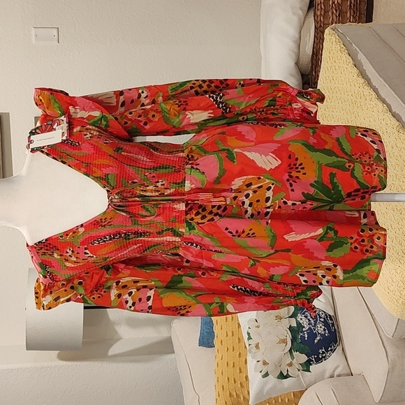 New FARM RIO Tropical Ruffle Sleeve Romper - Picture 8 of 16